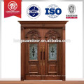 Porta de madeira certificada UL, desenhos de porta dupla principal indianos, portas duplas modernas Mais populares